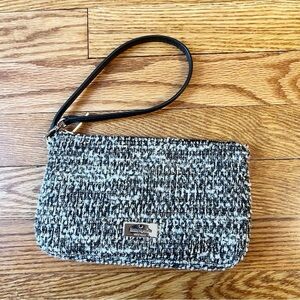 Kate Spade Kiki Tinsel Tweed Convertible Wristlet Wallet Clutch Multi